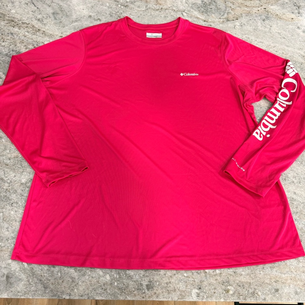 Columbia Bright Pink Logo Performance Top